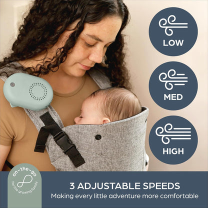 Baby Stroller Fan - Bladeless Baby Carrier Fan - USB Rechargeable
