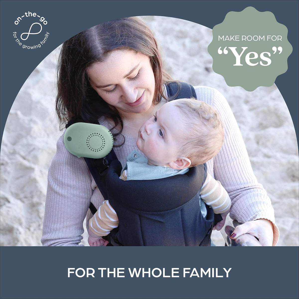 Baby Stroller Fan - Bladeless Baby Carrier Fan - USB Rechargeable