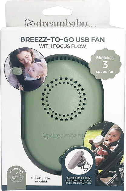 Baby Stroller Fan - Bladeless Baby Carrier Fan - USB Rechargeable