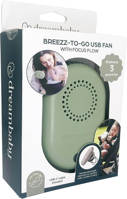 Baby Stroller Fan - Bladeless Baby Carrier Fan - USB Rechargeable