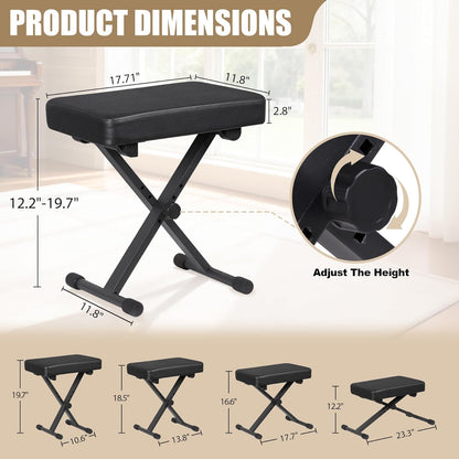 X-Style Adjustable Height Piano Bench