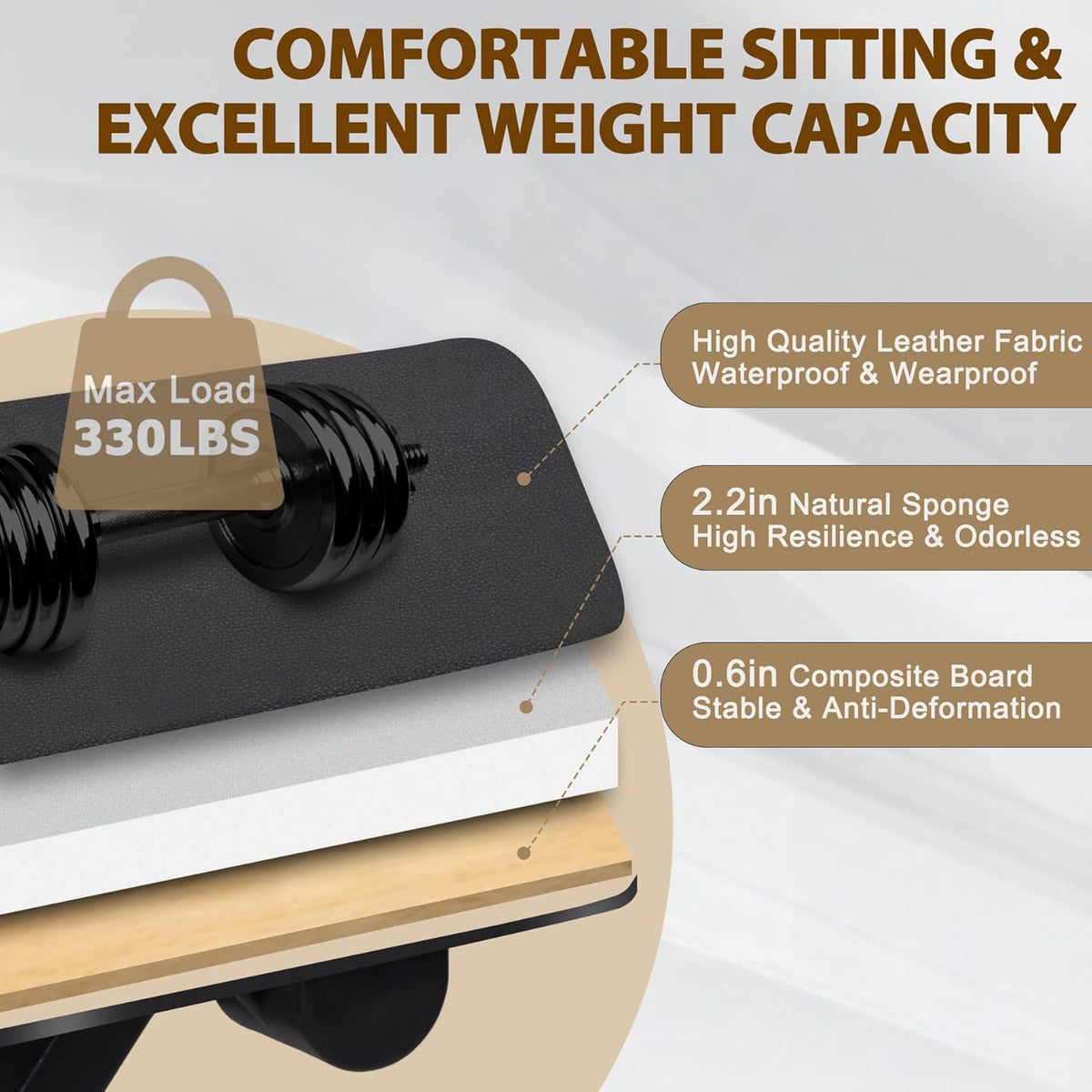 X-Style Adjustable Height Piano Bench