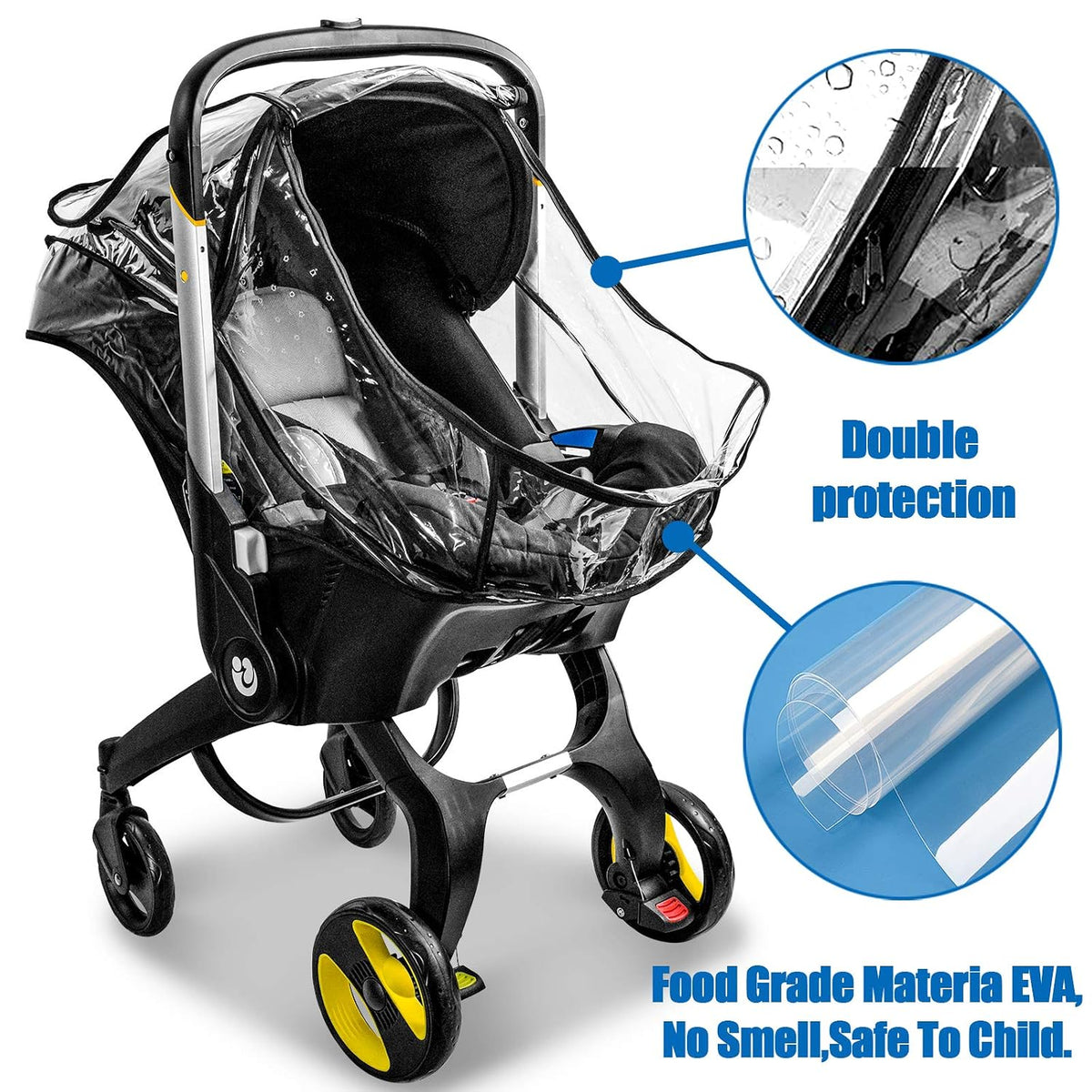Car Seat Rain Cover,Compatible with Doona Infant Car Seat Stroller