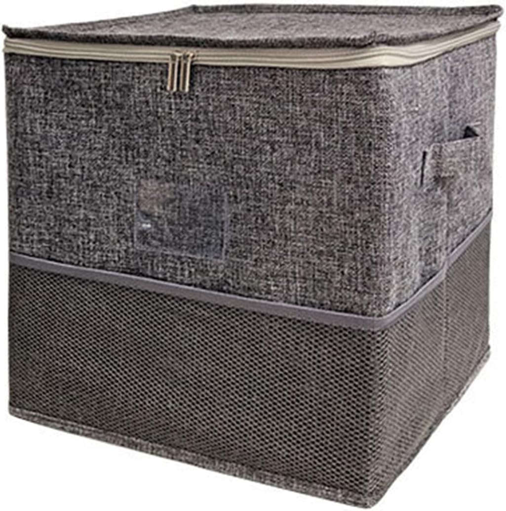 Toy Storage Bin with Round Play Mat, Foldable Fabric, Side Handles, Large Capacity Cleanup Basket for Playroom