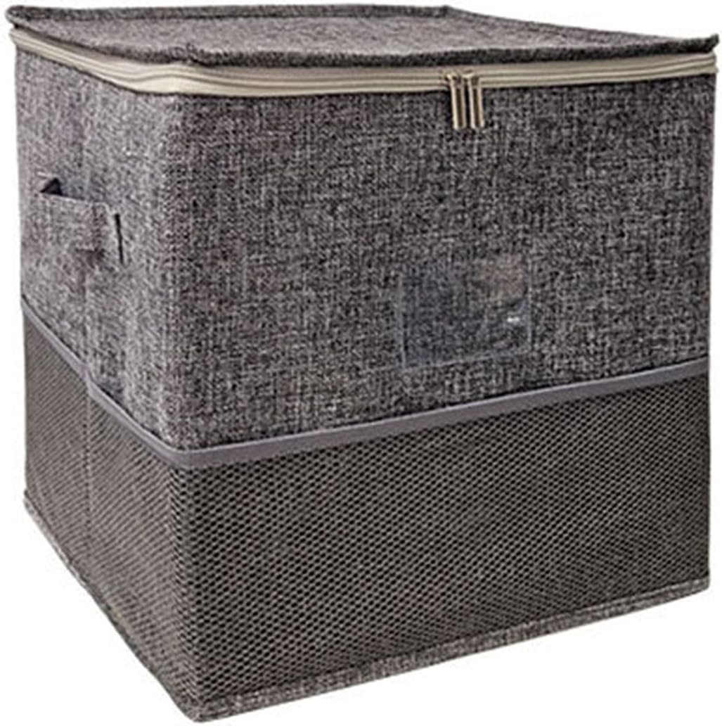 Toy Storage Bin with Round Play Mat, Foldable Fabric, Side Handles, Large Capacity Cleanup Basket for Playroom