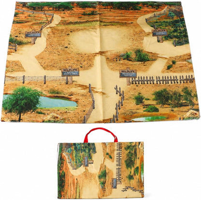 Foldable Play Mat & Toy Storage Bag 2-in-1 Zipper Organizer Tote for Kids,Beach,Camping,Travel and Home