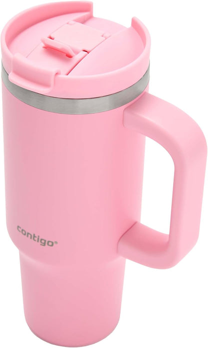 Streeterville 30oz Tumbler, Stainless Steel Vacuum Insulated, Leak-Proof, Cold for 29 Hours, Fits in cupholders, Licorice