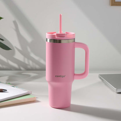 Streeterville 30oz Tumbler, Stainless Steel Vacuum Insulated, Leak-Proof, Cold for 29 Hours, Fits in cupholders, Licorice