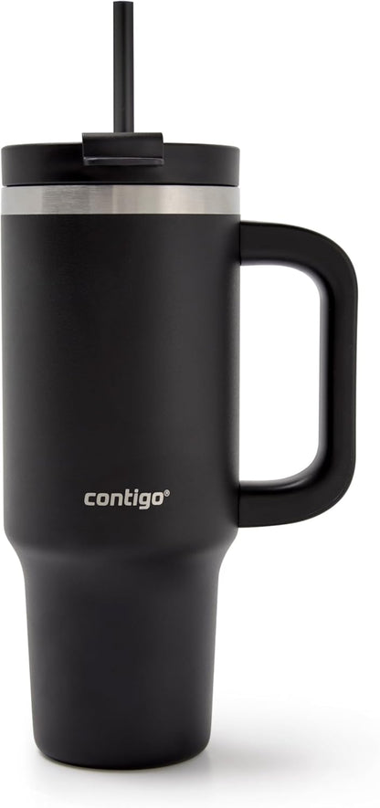 Streeterville 30oz Tumbler, Stainless Steel Vacuum Insulated, Leak-Proof, Cold for 29 Hours, Fits in cupholders, Licorice