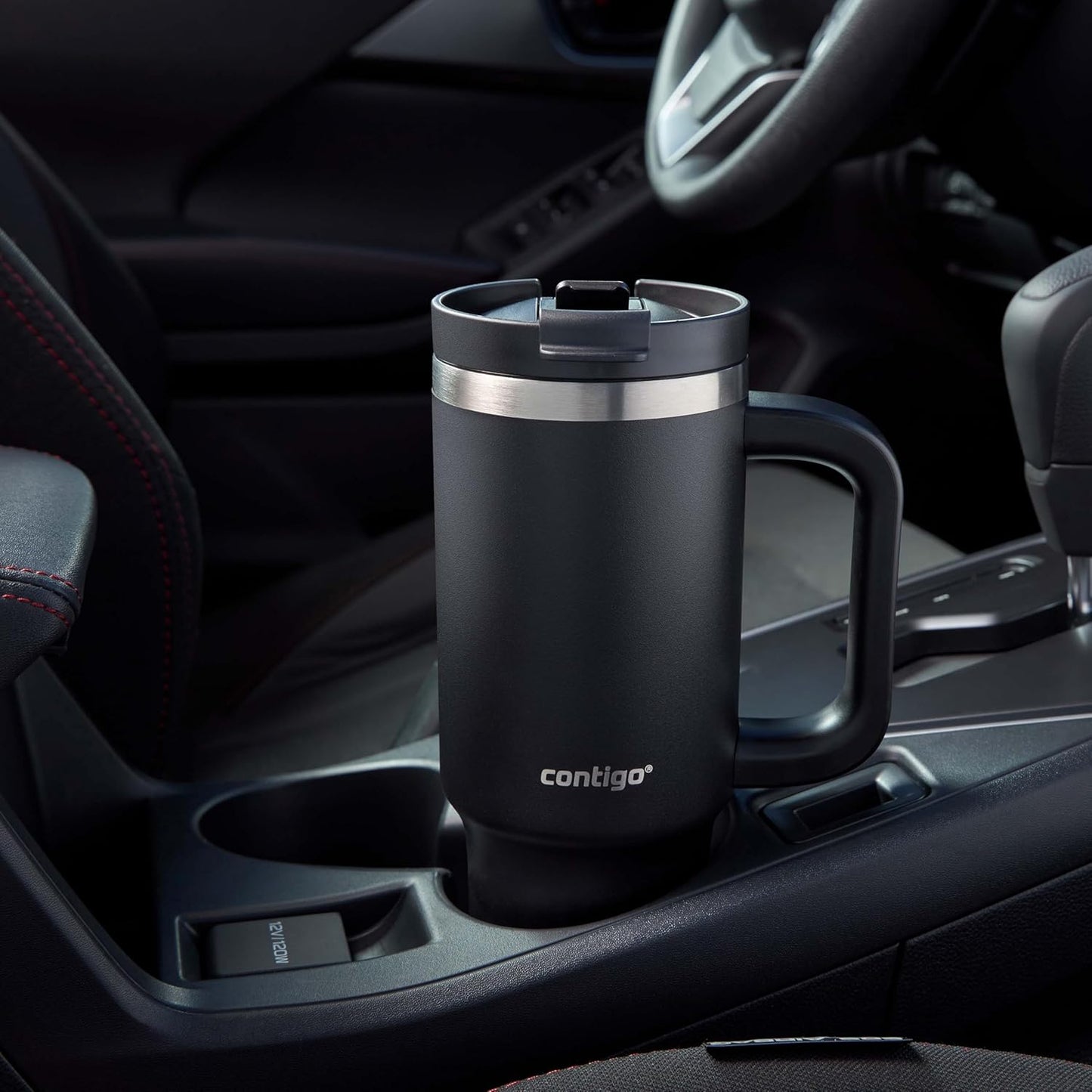 Streeterville 30oz Tumbler, Stainless Steel Vacuum Insulated, Leak-Proof, Cold for 29 Hours, Fits in cupholders, Licorice