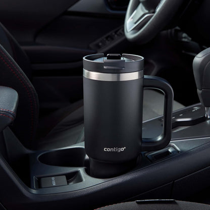 Streeterville 30oz Tumbler, Stainless Steel Vacuum Insulated, Leak-Proof, Cold for 29 Hours, Fits in cupholders, Licorice