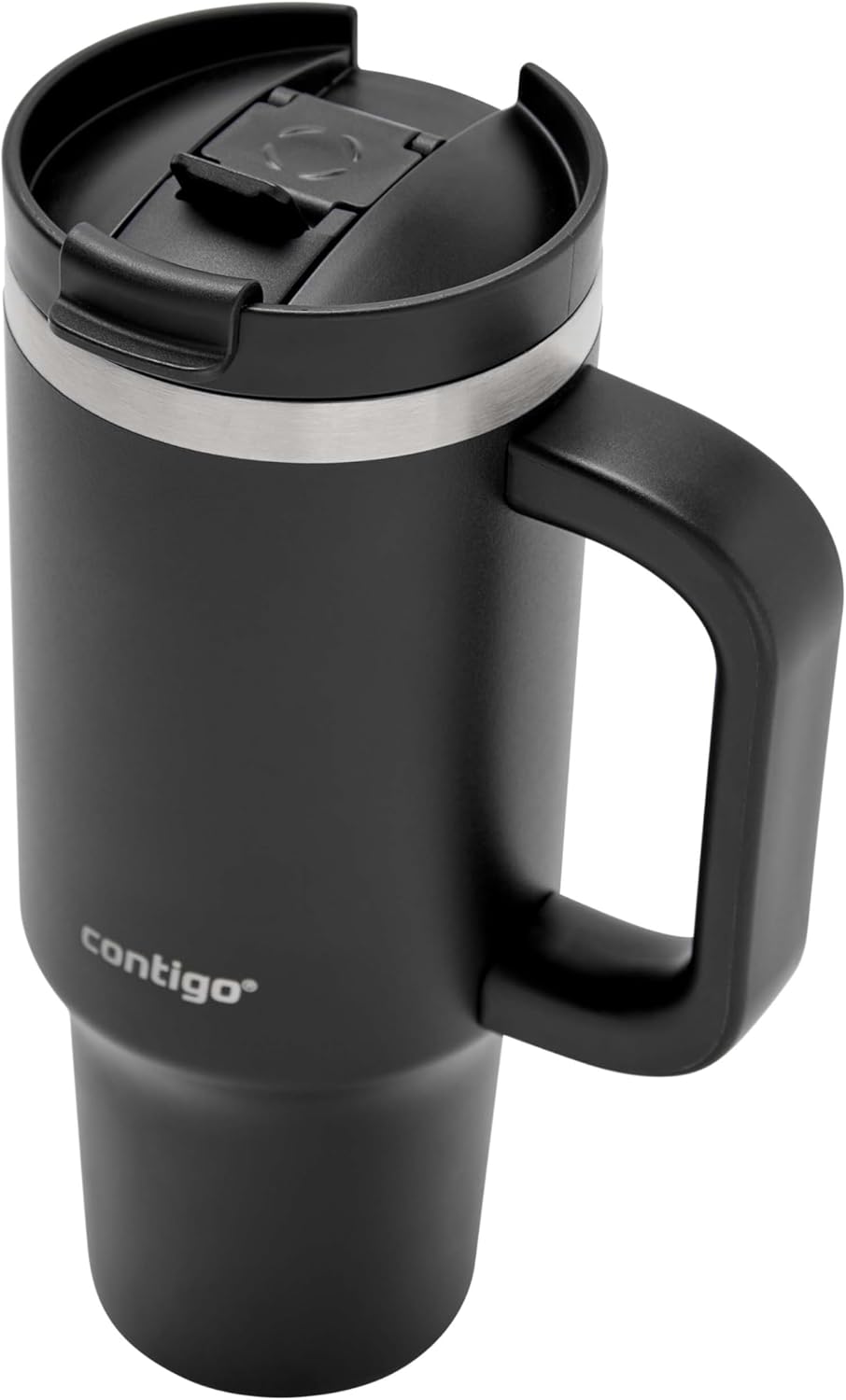 Streeterville 30oz Tumbler, Stainless Steel Vacuum Insulated, Leak-Proof, Cold for 29 Hours, Fits in cupholders, Licorice