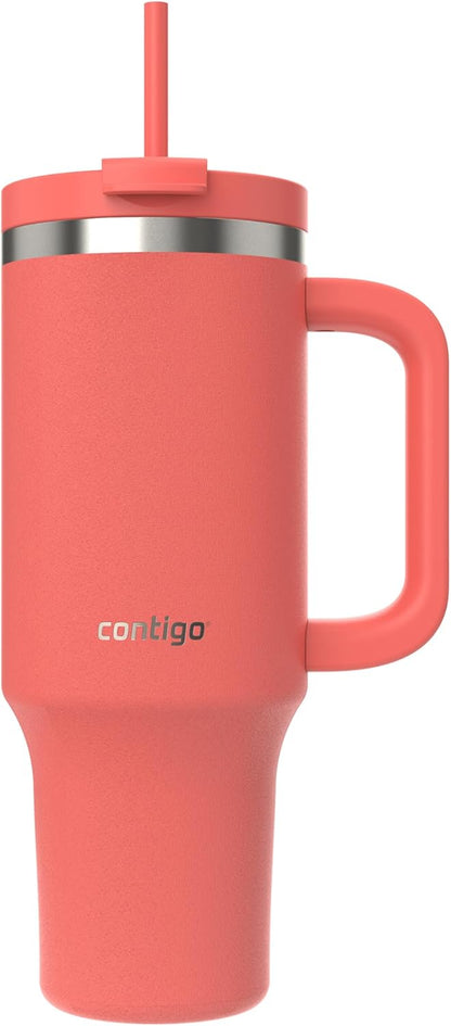 Streeterville 30oz Tumbler, Stainless Steel Vacuum Insulated, Leak-Proof, Cold for 29 Hours, Fits in cupholders, Licorice