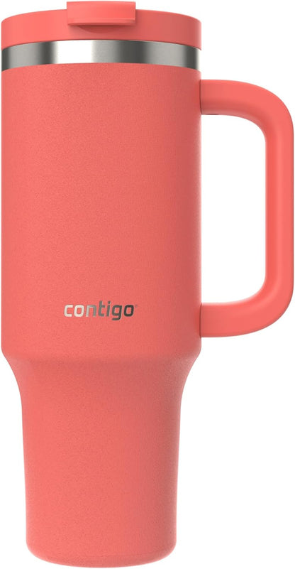 Streeterville 30oz Tumbler, Stainless Steel Vacuum Insulated, Leak-Proof, Cold for 29 Hours, Fits in cupholders, Licorice