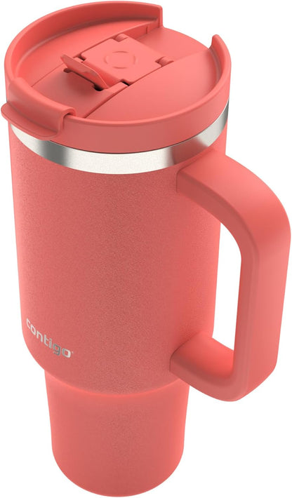 Streeterville 30oz Tumbler, Stainless Steel Vacuum Insulated, Leak-Proof, Cold for 29 Hours, Fits in cupholders, Licorice