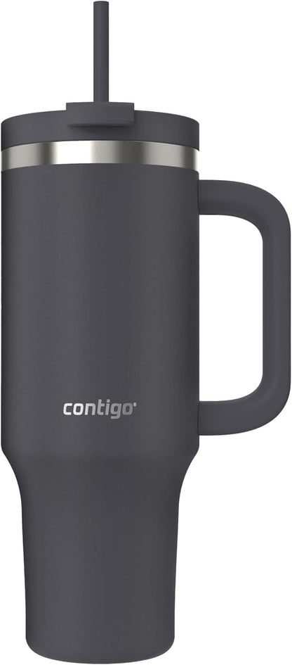 Streeterville 30oz Tumbler, Stainless Steel Vacuum Insulated, Leak-Proof, Cold for 29 Hours, Fits in cupholders, Licorice