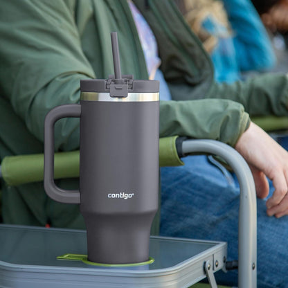 Streeterville 30oz Tumbler, Stainless Steel Vacuum Insulated, Leak-Proof, Cold for 29 Hours, Fits in cupholders, Licorice
