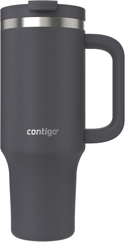 Streeterville 30oz Tumbler, Stainless Steel Vacuum Insulated, Leak-Proof, Cold for 29 Hours, Fits in cupholders, Licorice