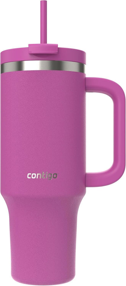 Streeterville 30oz Tumbler, Stainless Steel Vacuum Insulated, Leak-Proof, Cold for 29 Hours, Fits in cupholders, Licorice