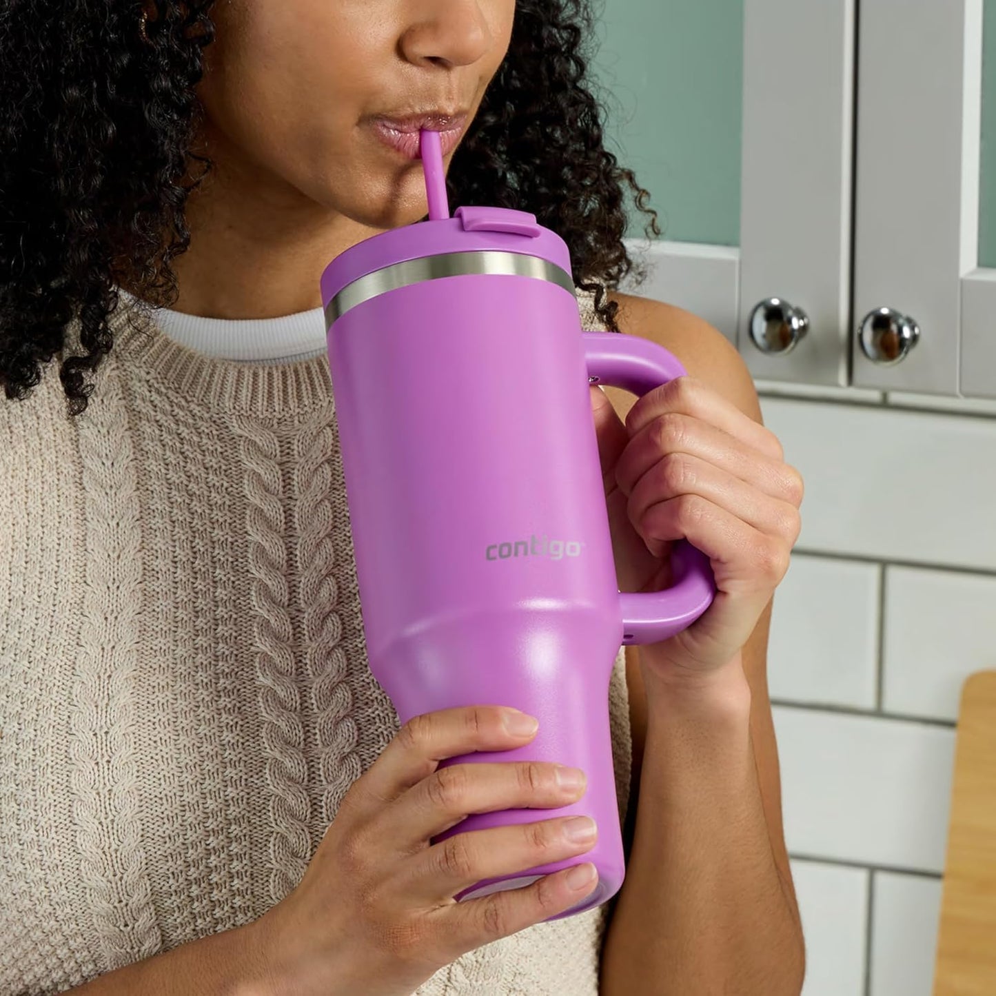 Streeterville 30oz Tumbler, Stainless Steel Vacuum Insulated, Leak-Proof, Cold for 29 Hours, Fits in cupholders, Licorice