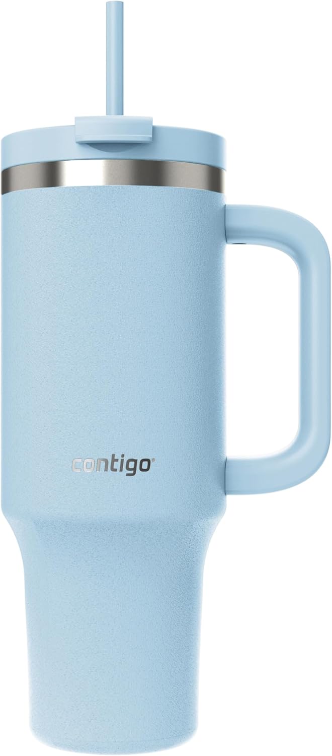 Streeterville 30oz Tumbler, Stainless Steel Vacuum Insulated, Leak-Proof, Cold for 29 Hours, Fits in cupholders, Licorice