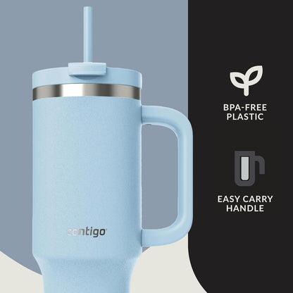 Streeterville 30oz Tumbler, Stainless Steel Vacuum Insulated, Leak-Proof, Cold for 29 Hours, Fits in cupholders, Licorice