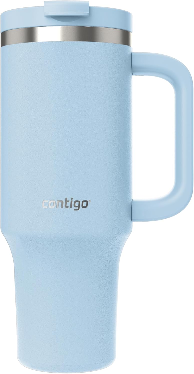 Streeterville 30oz Tumbler, Stainless Steel Vacuum Insulated, Leak-Proof, Cold for 29 Hours, Fits in cupholders, Licorice