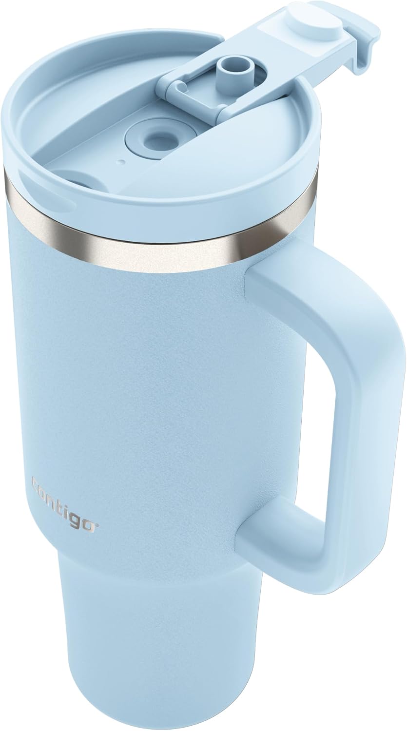 Streeterville 30oz Tumbler, Stainless Steel Vacuum Insulated, Leak-Proof, Cold for 29 Hours, Fits in cupholders, Licorice