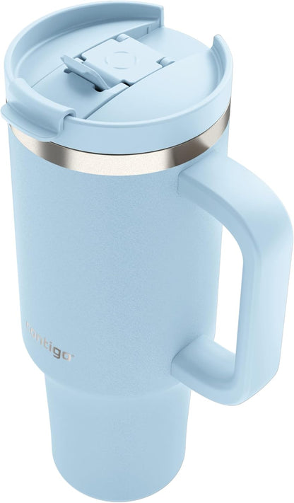 Streeterville 30oz Tumbler, Stainless Steel Vacuum Insulated, Leak-Proof, Cold for 29 Hours, Fits in cupholders, Licorice