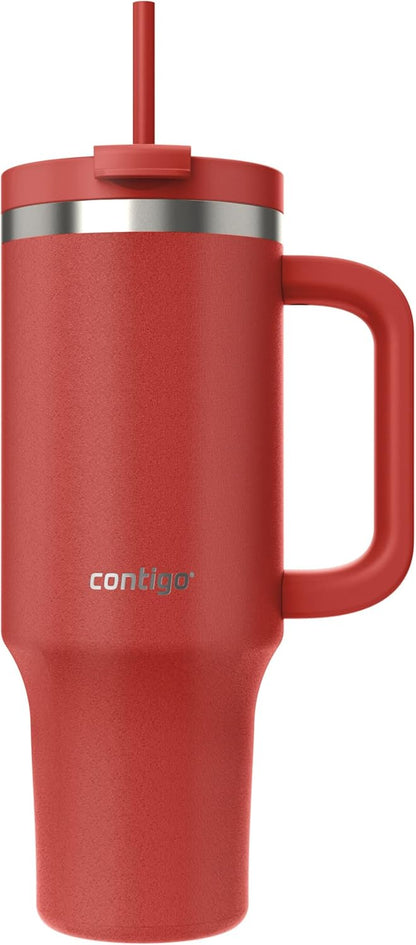 Streeterville 30oz Tumbler, Stainless Steel Vacuum Insulated, Leak-Proof, Cold for 29 Hours, Fits in cupholders, Licorice