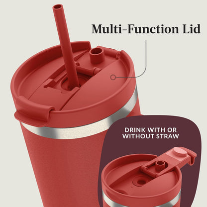 Streeterville 30oz Tumbler, Stainless Steel Vacuum Insulated, Leak-Proof, Cold for 29 Hours, Fits in cupholders, Licorice