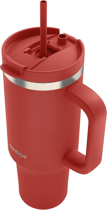 Streeterville 30oz Tumbler, Stainless Steel Vacuum Insulated, Leak-Proof, Cold for 29 Hours, Fits in cupholders, Licorice