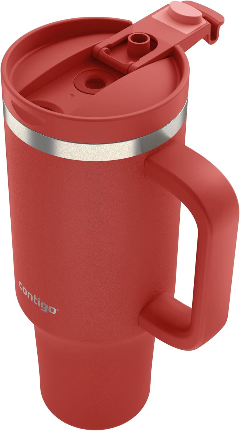 Streeterville 30oz Tumbler, Stainless Steel Vacuum Insulated, Leak-Proof, Cold for 29 Hours, Fits in cupholders, Licorice