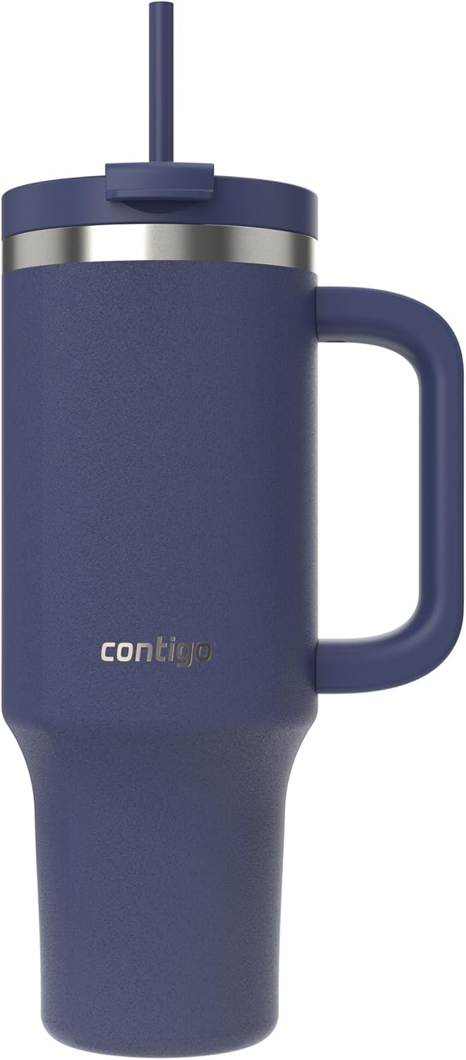 Streeterville 30oz Tumbler, Stainless Steel Vacuum Insulated, Leak-Proof, Cold for 29 Hours, Fits in cupholders, Licorice