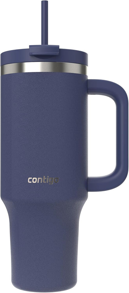 Streeterville 30oz Tumbler, Stainless Steel Vacuum Insulated, Leak-Proof, Cold for 29 Hours, Fits in cupholders, Licorice