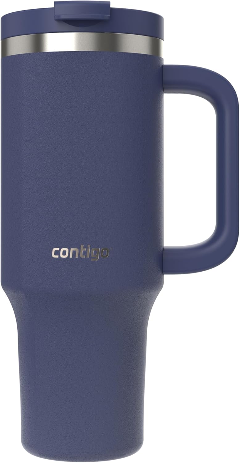 Streeterville 30oz Tumbler, Stainless Steel Vacuum Insulated, Leak-Proof, Cold for 29 Hours, Fits in cupholders, Licorice