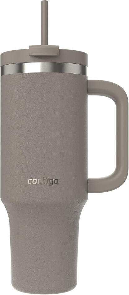 Streeterville 30oz Tumbler, Stainless Steel Vacuum Insulated, Leak-Proof, Cold for 29 Hours, Fits in cupholders, Licorice