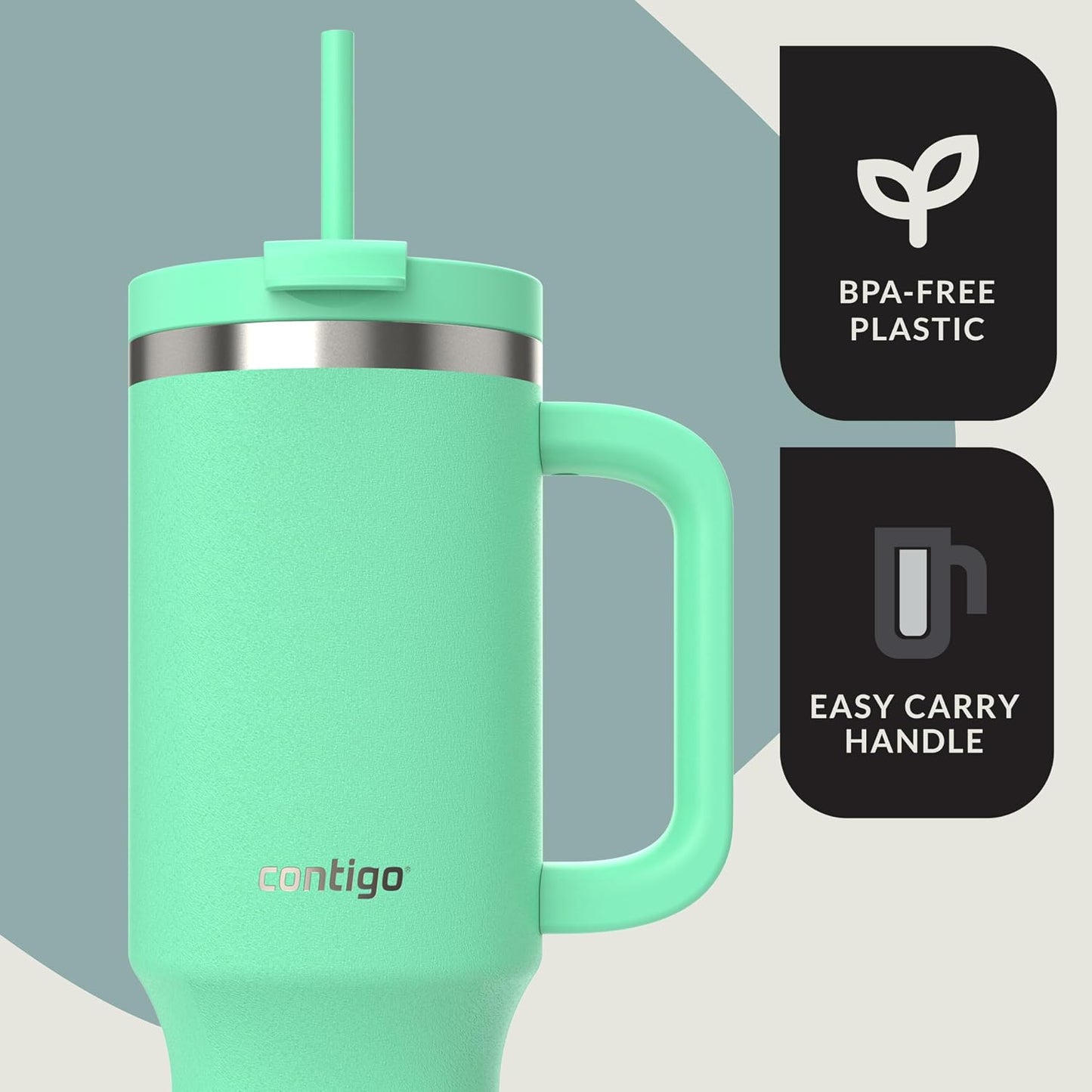 Streeterville 30oz Tumbler, Stainless Steel Vacuum Insulated, Leak-Proof, Cold for 29 Hours, Fits in cupholders, Licorice