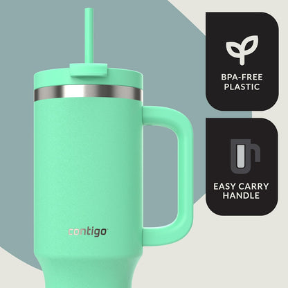 Streeterville 30oz Tumbler, Stainless Steel Vacuum Insulated, Leak-Proof, Cold for 29 Hours, Fits in cupholders, Licorice
