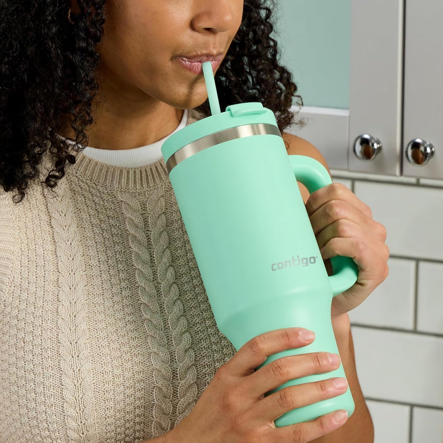 Streeterville 30oz Tumbler, Stainless Steel Vacuum Insulated, Leak-Proof, Cold for 29 Hours, Fits in cupholders, Licorice