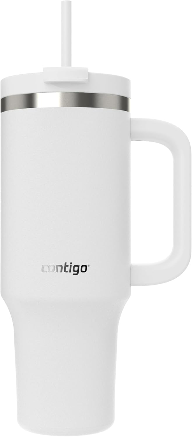 Streeterville 30oz Tumbler, Stainless Steel Vacuum Insulated, Leak-Proof, Cold for 29 Hours, Fits in cupholders, Licorice