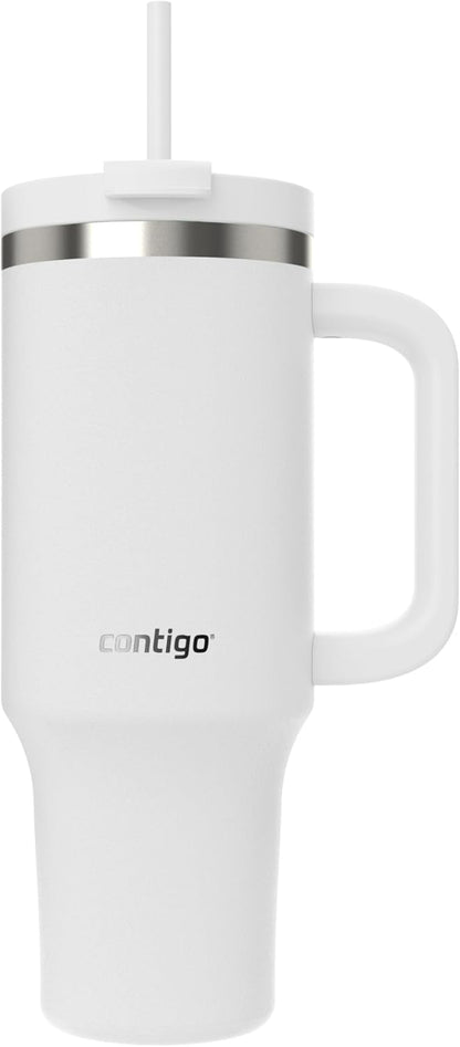 Streeterville 30oz Tumbler, Stainless Steel Vacuum Insulated, Leak-Proof, Cold for 29 Hours, Fits in cupholders, Licorice