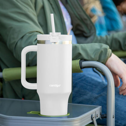 Streeterville 30oz Tumbler, Stainless Steel Vacuum Insulated, Leak-Proof, Cold for 29 Hours, Fits in cupholders, Licorice