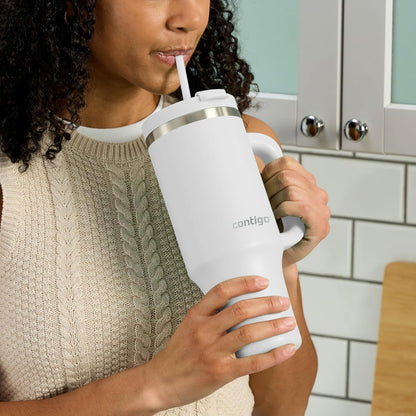 Streeterville 30oz Tumbler, Stainless Steel Vacuum Insulated, Leak-Proof, Cold for 29 Hours, Fits in cupholders, Licorice