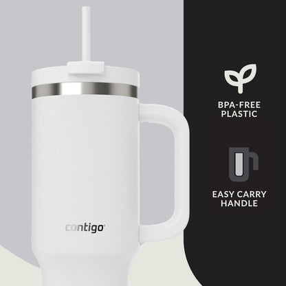 Streeterville 30oz Tumbler, Stainless Steel Vacuum Insulated, Leak-Proof, Cold for 29 Hours, Fits in cupholders, Licorice