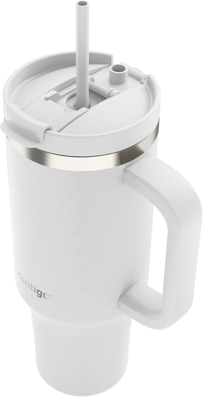 Streeterville 30oz Tumbler, Stainless Steel Vacuum Insulated, Leak-Proof, Cold for 29 Hours, Fits in cupholders, Licorice