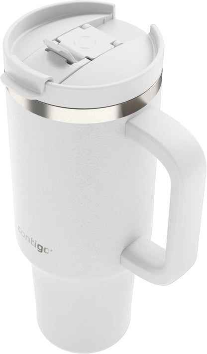 Streeterville 30oz Tumbler, Stainless Steel Vacuum Insulated, Leak-Proof, Cold for 29 Hours, Fits in cupholders, Licorice