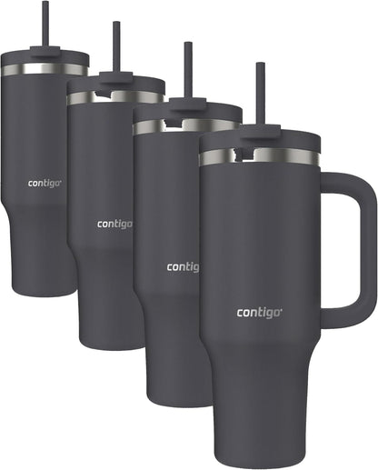 Streeterville 30oz Tumbler, Stainless Steel Vacuum Insulated, Leak-Proof, Cold for 29 Hours, Fits in cupholders, Licorice