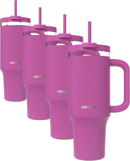 Streeterville 30oz Tumbler, Stainless Steel Vacuum Insulated, Leak-Proof, Cold for 29 Hours, Fits in cupholders, Licorice