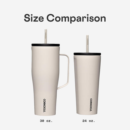Cold Cup Insulated Tumbler - Stainless Steel Tumbler with Lid and Straw, Triple Insulated for Hot and Cold Drinks, Cupholder Friendly, BPA-Free - 24oz - Black Bows